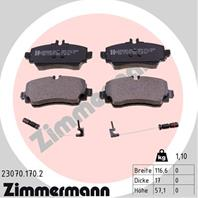 Тормозные дисковые колодки 230701702 от производителя ZIMMERMANN