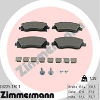 Тормозные дисковые колодки 232251701 от производителя ZIMMERMANN