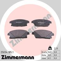 Колодки тормозные дисковые передние 250341851 от фирмы ZIMMERMANN