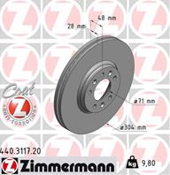 [440311720] zimmermann  2 шт/комп  тормо