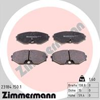 Тормозные дисковые колодки 231841501 от компании ZIMMERMANN