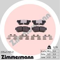 Колодки тормозные зад. Hyundai  Kia GETZ (TB) 1.5 CRDi 03.2003 - 09.2005