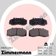 Тормозные дисковые колодки 298352201 от фирмы ZIMMERMANN