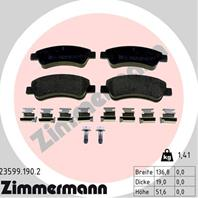 Тормозные дисковые колодки 235991902 от фирмы ZIMMERMANN