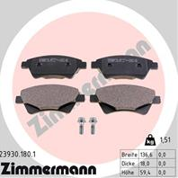Тормозные дисковые колодки 239301801 от производителя ZIMMERMANN