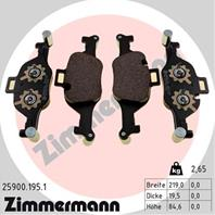Zimmermann bremsbelagsatz, scheibenbrems