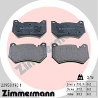 Zimmermann bremsbelagsatz, scheibenbrems