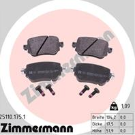 Тормозные дисковые колодки 251101751 от компании ZIMMERMANN