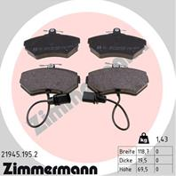 Тормозные дисковые колодки 219451952 от производителя ZIMMERMANN