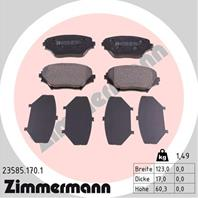 Тормозные дисковые колодки 235851701 от фирмы ZIMMERMANN