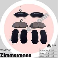 Тормозные дисковые колодки 202611901 от компании ZIMMERMANN