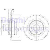 BG3743_диск тормозной задний! Ford Focus 2.0 02&gt