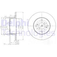 Диск торм.(цена за к-т) Toyota Corolla 97-02 задн.невент. (240x10.0mm)
