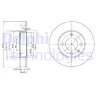 Bg2117_диск тормозной передний! vw golf/jetta/polo 1.1-1.4 81-97