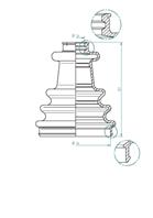 190976_к-кт пыльника ШРУСа наружный! d24/94mm L127