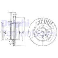 [BG2440] Delphi Комплект 2 шт. Диск тормозной переднийпередний