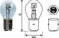 Лампа галогенная_ для мототехники s2 12v 35/35w ba20d