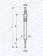 Свеча накаливания 062900061304 от фирмы MAGNETI MARELLI