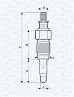 Свеча накаливания 062900056304 от производителя MAGNETI MARELLI