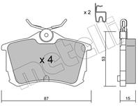 Колодки тормозные дисковые задние 2204650 от компании METELLI