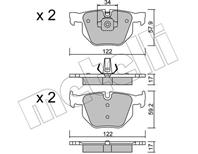 Колодки тормозные дисковые задние 2206444 от фирмы METELLI