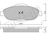 Колодки тормозные дисковые 2208040 от производителя METELLI