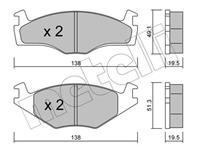 Колодки тормозные передние к-кт VW GOLF I-III / PASSAT B2/B3