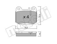 Колодки тормозные дисковые задние 2205640 от фирмы METELLI