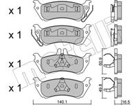 Колодки тормозные дисковые задние 2205701 от компании METELLI