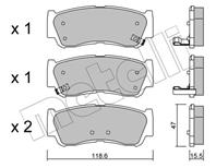 Колодки тормозные дисковые задние 2207880 от производителя METELLI