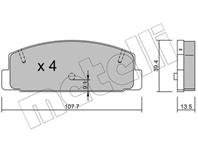 Колодки тормозные дисковые задние 2203021 от производителя METELLI