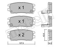Колодки тормозные дисковые задние 2201510 от фирмы METELLI