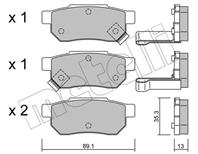 Колодки тормозные дисковые задние 2201701 от производителя METELLI