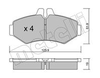 Колодки тормозные дисковые задние 2205720 от производителя METELLI