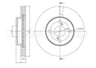 Диск тормозной передний вентилируемый TOYOTA COROLLA E12 (2001-2006)