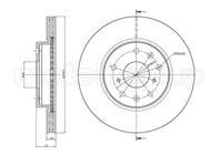 Диск тормозной передний вентилируемый