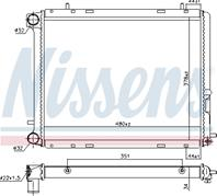 NISSENS 63906 Радиатор TRAFIC 2/2.2/2.1D МКПП 89-01(RT2045)