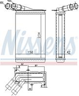 NS71147_радиатор печки! Citroen Xantia/ZX  Peugeo