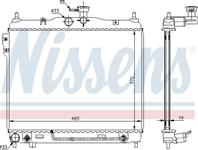 NS67496_радиатор системы охлаждения! АКПП Hyundai Getz 1.3 02&gt