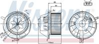 NISSENS 87034 Мотор отопителя VAG A3/OCTAVIA/SUPERB/PASSAT/G5/G6/TIGUAN (без регулятора) 03-