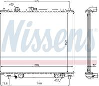 Pajero радиатор охлажден mt 2.8 (турбодизель) (nissens) (см.каталог)