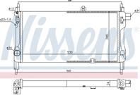 Kadett радиатор охлажден (nissens) (ava) (см.каталог)