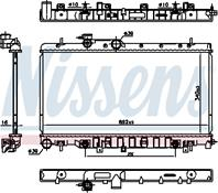 NS67711_ радиатор системы охлаждения! АКПП Subaru Legacy/Impreza 1.6-2.5 16V 98