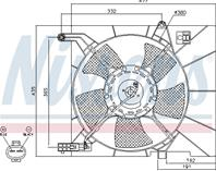 NISSENS 85063 Вентилятор радиатора CHEVROLET AVEO/LANOS 05- без кондиционера