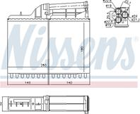NISSENS 70502 Радиатор отопителя E34 -A/C 87-96 (BW6029)