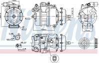 NS890637_компрессор кондиционера! с обгонной муфты VW T5 2.5 TDi 03>