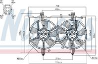 NS85279_вентилятор охлаждения! Nissan X-Trail 2.0/2.5 01&gt