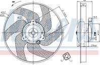 Вентилятор  охлаждение двигателя Peugeot 306/406 93-