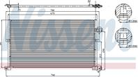 Mondeo {670x361mm} конденсатор кондиц (nissens) (ava) (см.каталог)