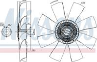 Термомуфта SCANIA 4/R 7077109  907355  58574  8MV376733-151 - только крыльчатка